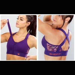 SHEFIT Purple High Impact Medium Support Ultimate Sports Bra